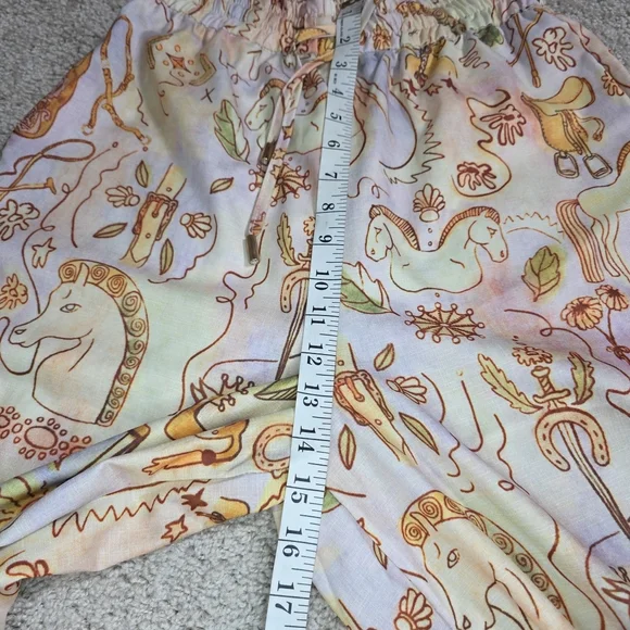 Beulah Style Horse Print   Pleated Wide Leg Pants Sz L - Picture 5 of 8